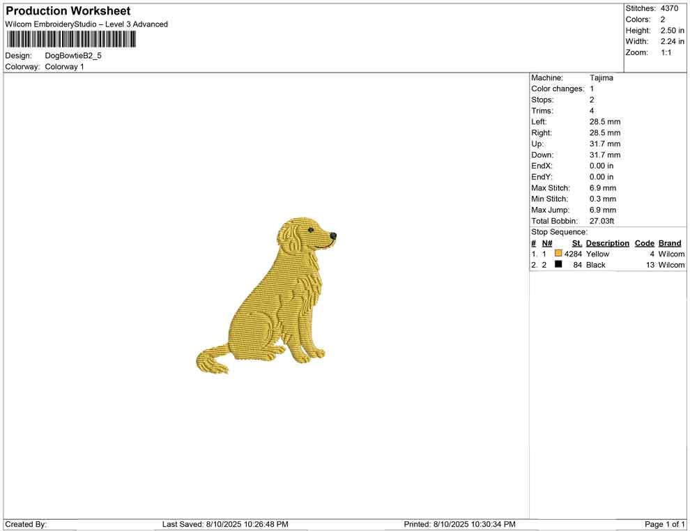 Golden Retriever Embroidery Design: Dog Lover Gift (Digital Download)
