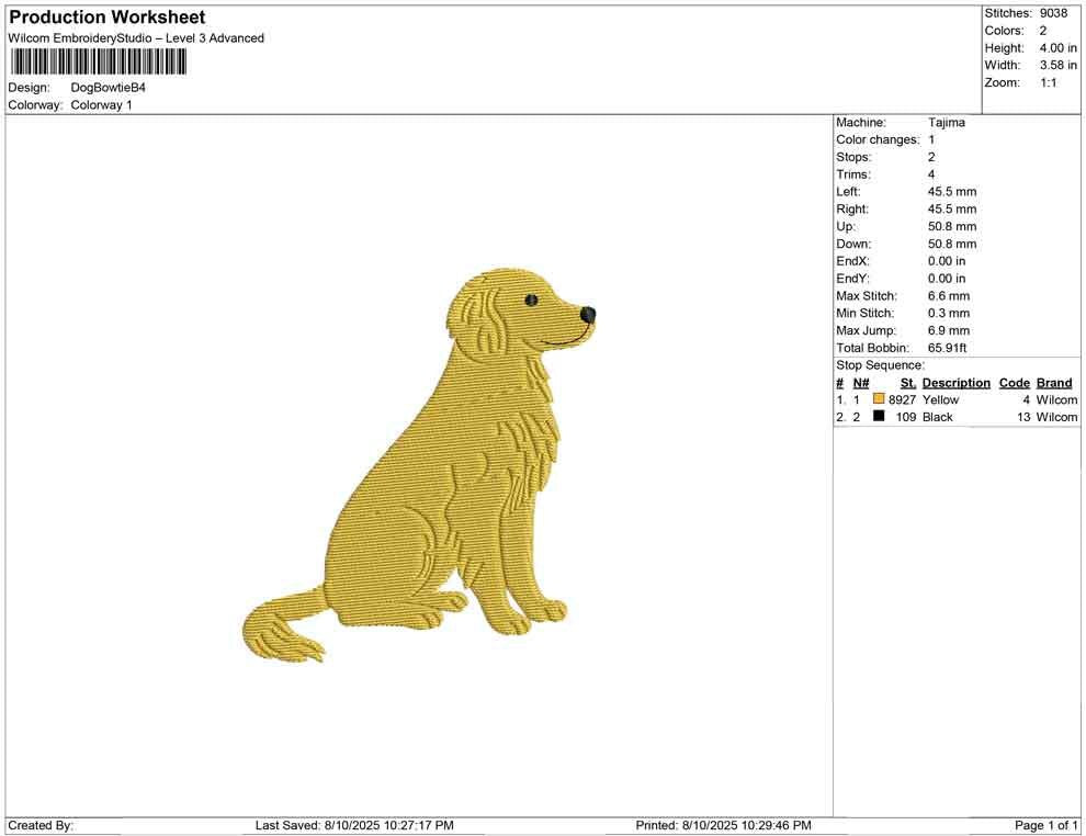 Golden Retriever Embroidery Design: Dog Lover Gift (Digital Download)