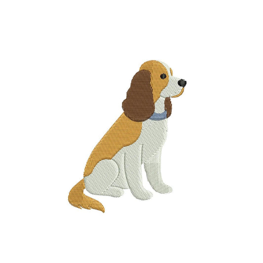 Cocker Spaniel Embroidery Designs: Charles Spaniel Dog With Collar Machine Embroidery File (Digital Download) KCC Embroidery