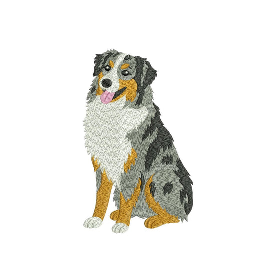 Australian Shepherd Embroidery Design: Dog Lover Gift (DST, PES, JEF+) (Digital Download