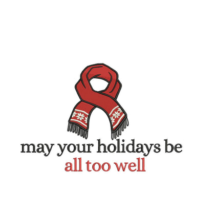 All Too Well Red Scarf Holidays Embroidery Design: Taylor inspired (Digital Download)