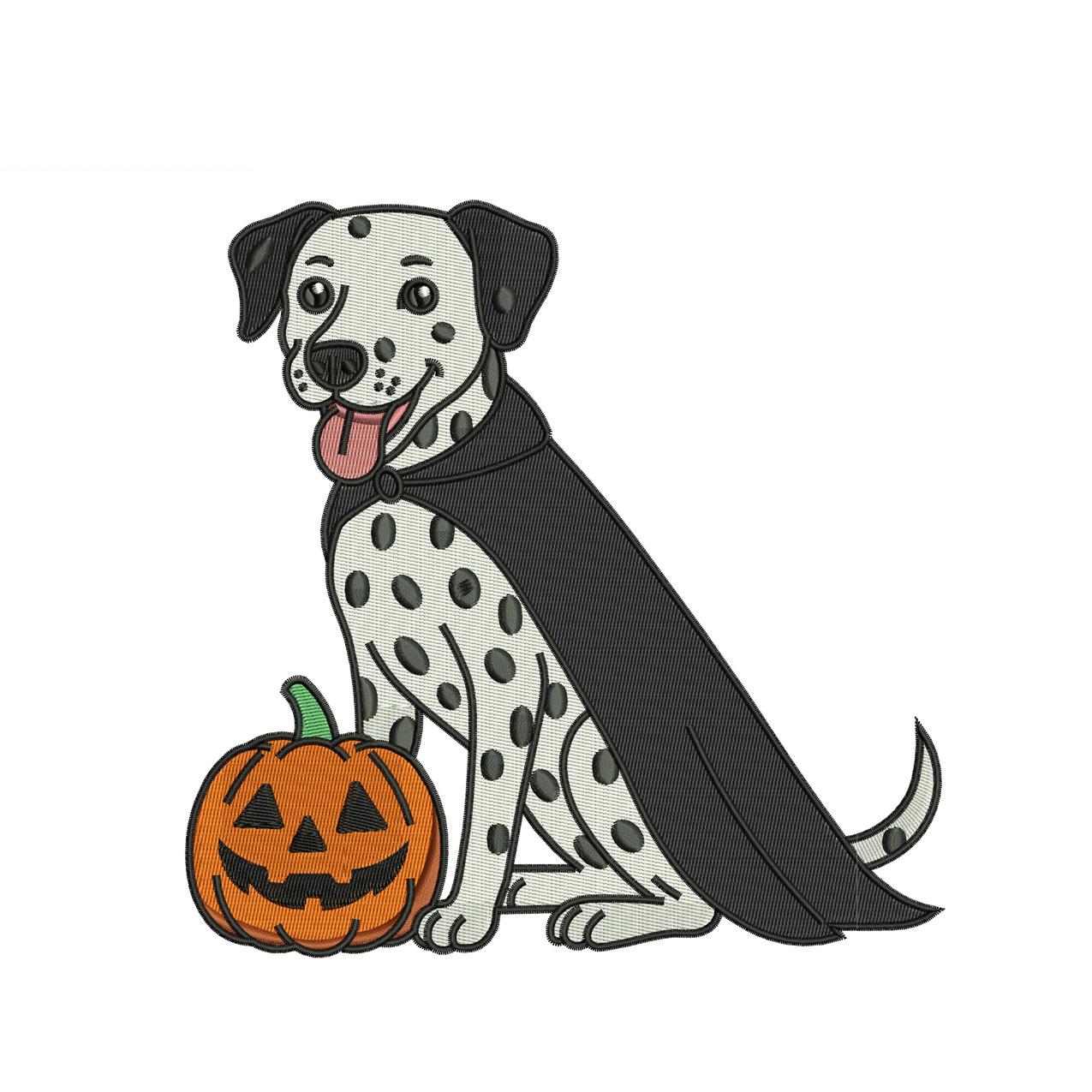 Halloween Dalmatian Dog Embroidery Design (Digital Download)