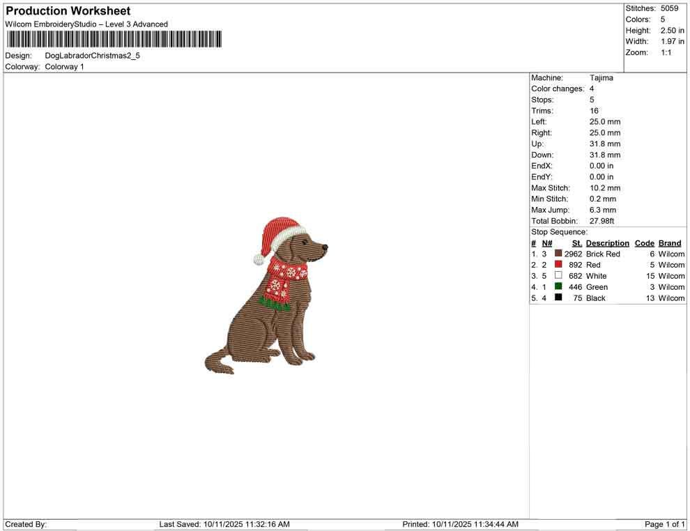 Labrador Retriever Embroidery Designs: Christmas Embroidery Design Santa Hat, Scarf on Dog Machine Embroidery File (Digital Download)
