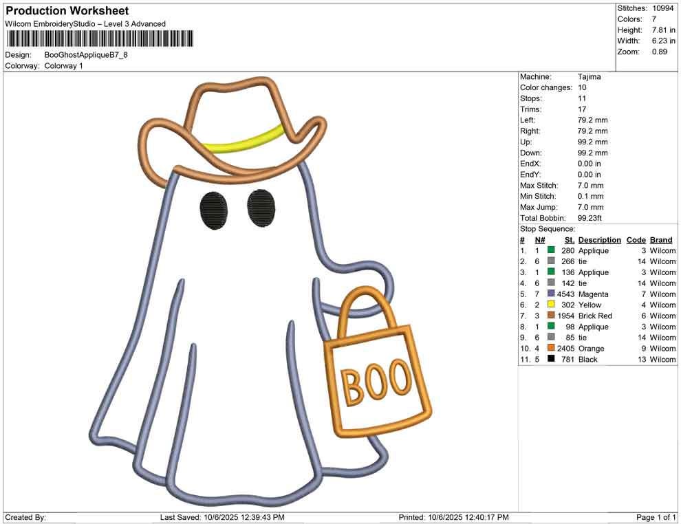 Appliqué Embroidery Designs: Halloween Ghost Embroidery File Country Halloween Machine Embroidery Files