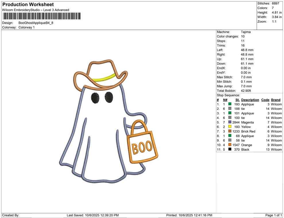 Appliqué Embroidery Designs: Halloween Ghost Embroidery File Country Halloween Machine Embroidery Files