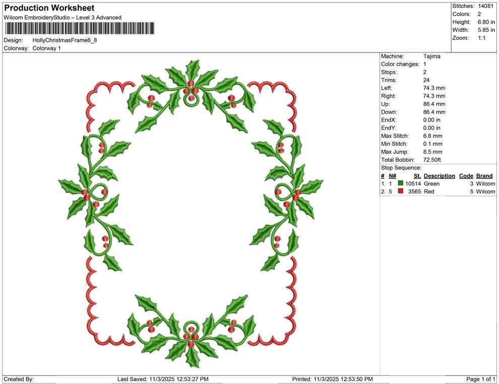 Christmas Embroidery Designs: Holly Embroidery Frame Wedding Crest Embroidery Machine File Hospital Door Hanger Design Baby Name Banner File