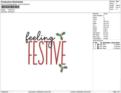 Christmas Embroidery Designs: Feeling Festive Embroidery Machine File Holiday Christmas Embroidery Design