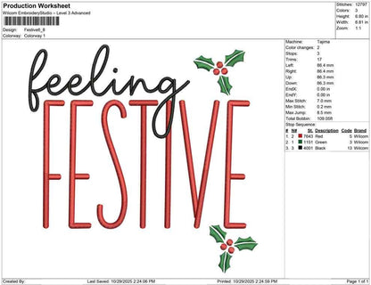 Christmas Embroidery Designs: Feeling Festive Embroidery Machine File Holiday Christmas Embroidery Design