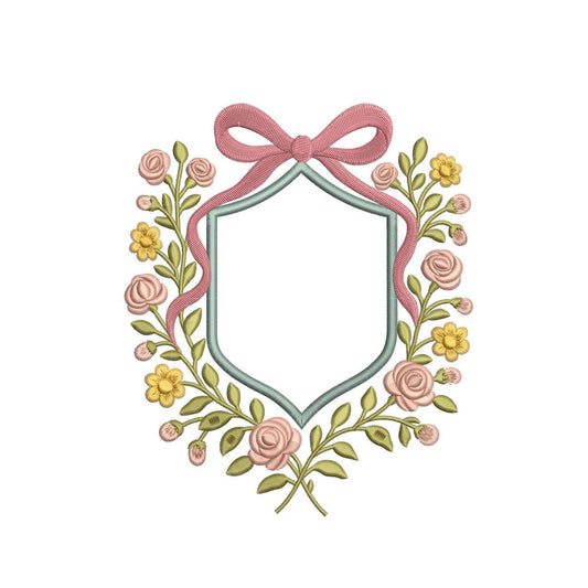 Embroidery Frame Designs: Wedding Crest Machine Embroidery File Baby Door Hanger Banner File Baby Name Banner Embroidery Frames