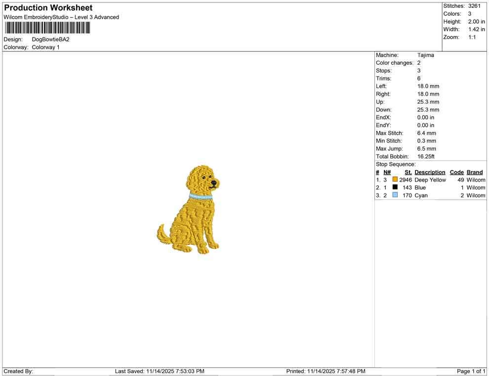 Goldendoodle Embroidery Design: Dog with Collar Machine Embroidery File Dog Embroidery File (DST, PES, JEF, More) Digital Download