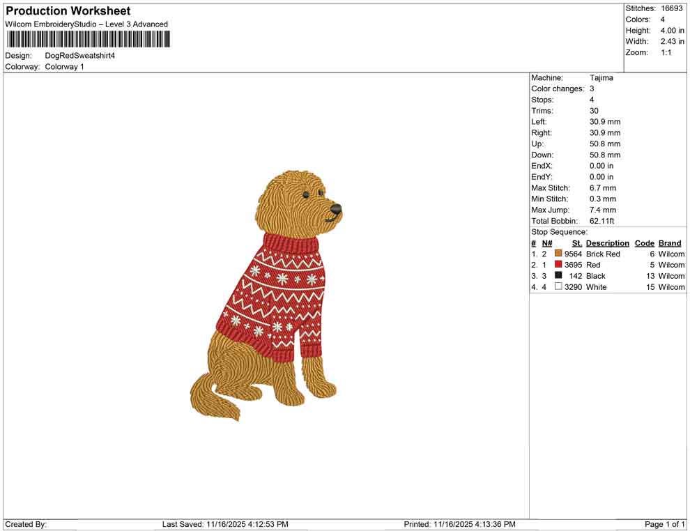 Goldendoodle Embroidery Designs: Winter Embroidery Design Holiday Sweater on Dog Machine Embroidery File (Digital Download)
