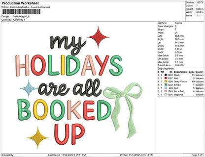 Christmas Embroidery Designs: Holidays All Booked Embroidery Machine Files Book Lover Embroidery Design