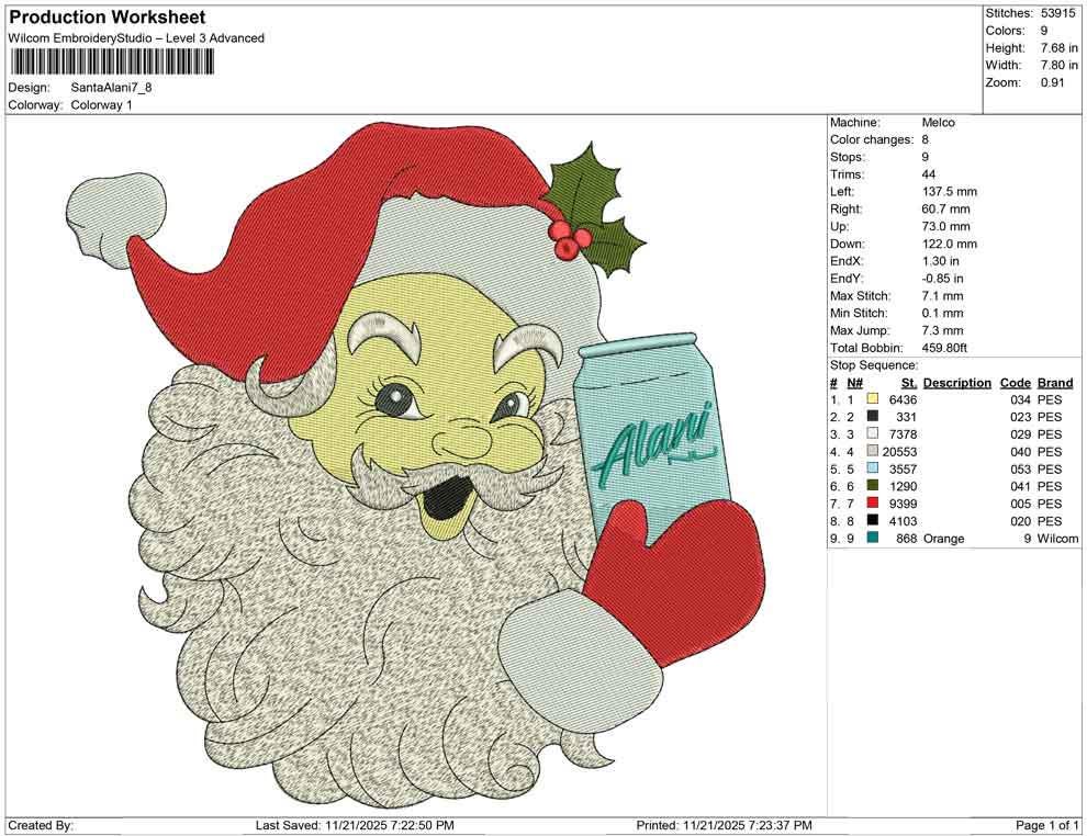 Christmas Embroidery Designs: Energy Drink Santa Embroidery Files Christmas Embroidery Machine Files Santa with Hat Embroidery