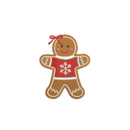 Christmas Embroidery Designs: Gingerbread Man Embroidery Machine File Christmas Cookie Embroidery Design (Digital Download)