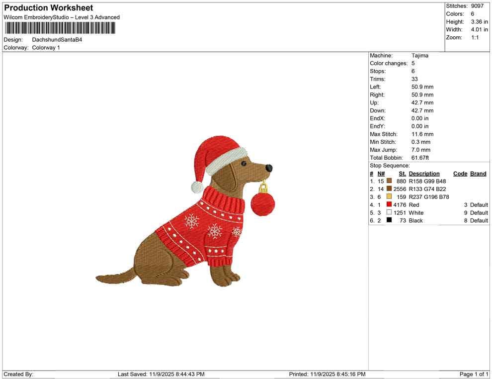 Dachshund Embroidery Designs: Christmas Embroidery Design Santa Hat, Scarf on Dog Machine Embroidery File (Digital Download)
