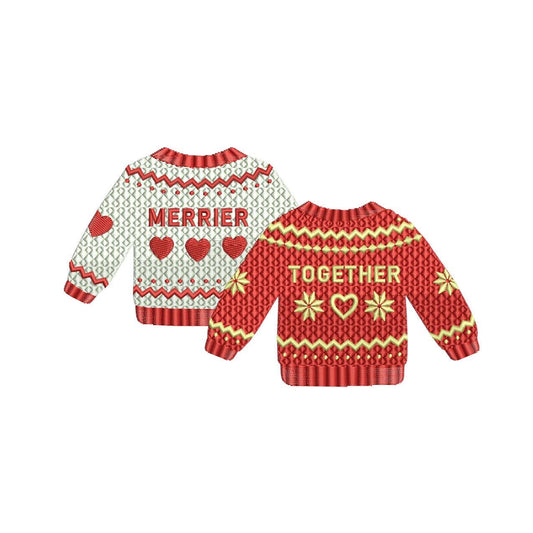 Christmas Sweater Embroidery Designs: Cute Sweater Embroidery Machine File for Christmas Embroidery Design (Digital Download)