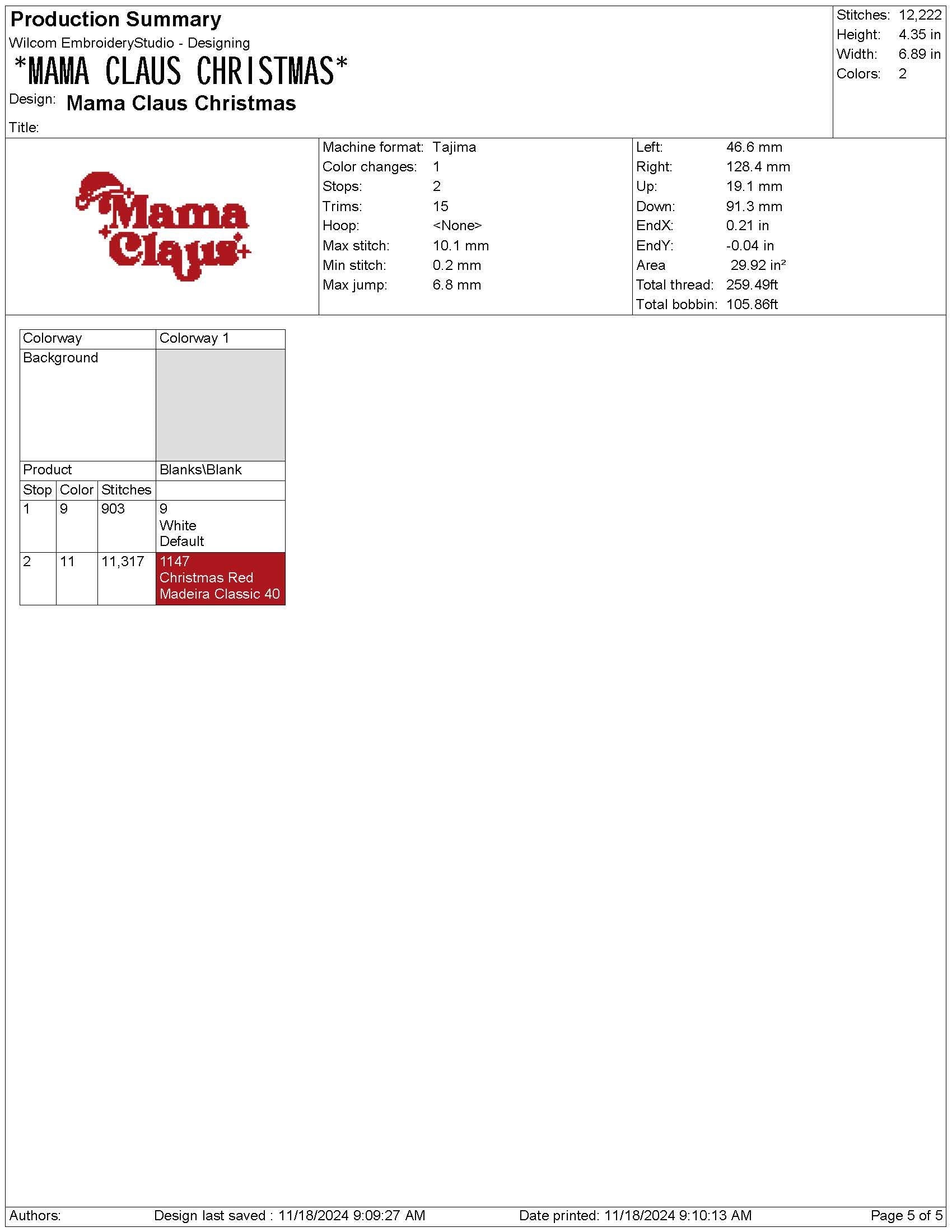 Christmas Embroidery Designs: Mama Claus Machine Embroidery Files Mother Daughter Embroidery Design