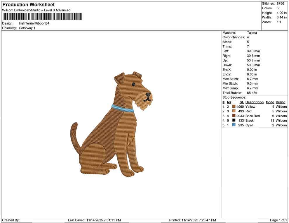 Irish Terrier Embroidery Designs: Terrier Dog Collar Machine Embroidery Files Dog Mom Embroidery Design