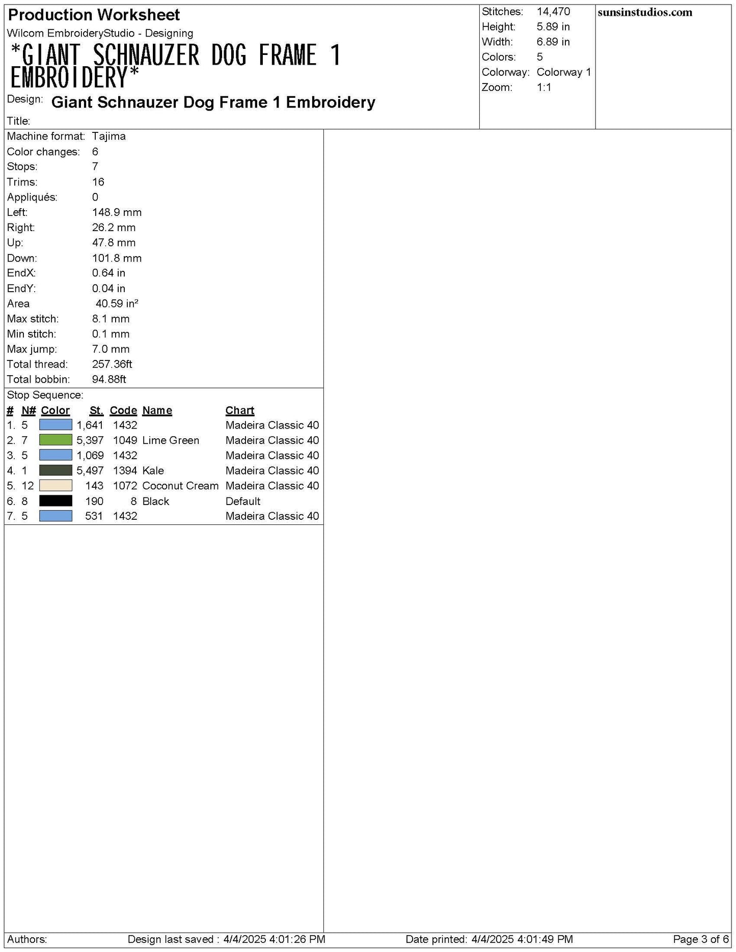 Schnauzer Laurel Embroidery Designs: Riesenschnauzer Dog Embroidery Frame (Digital Download)