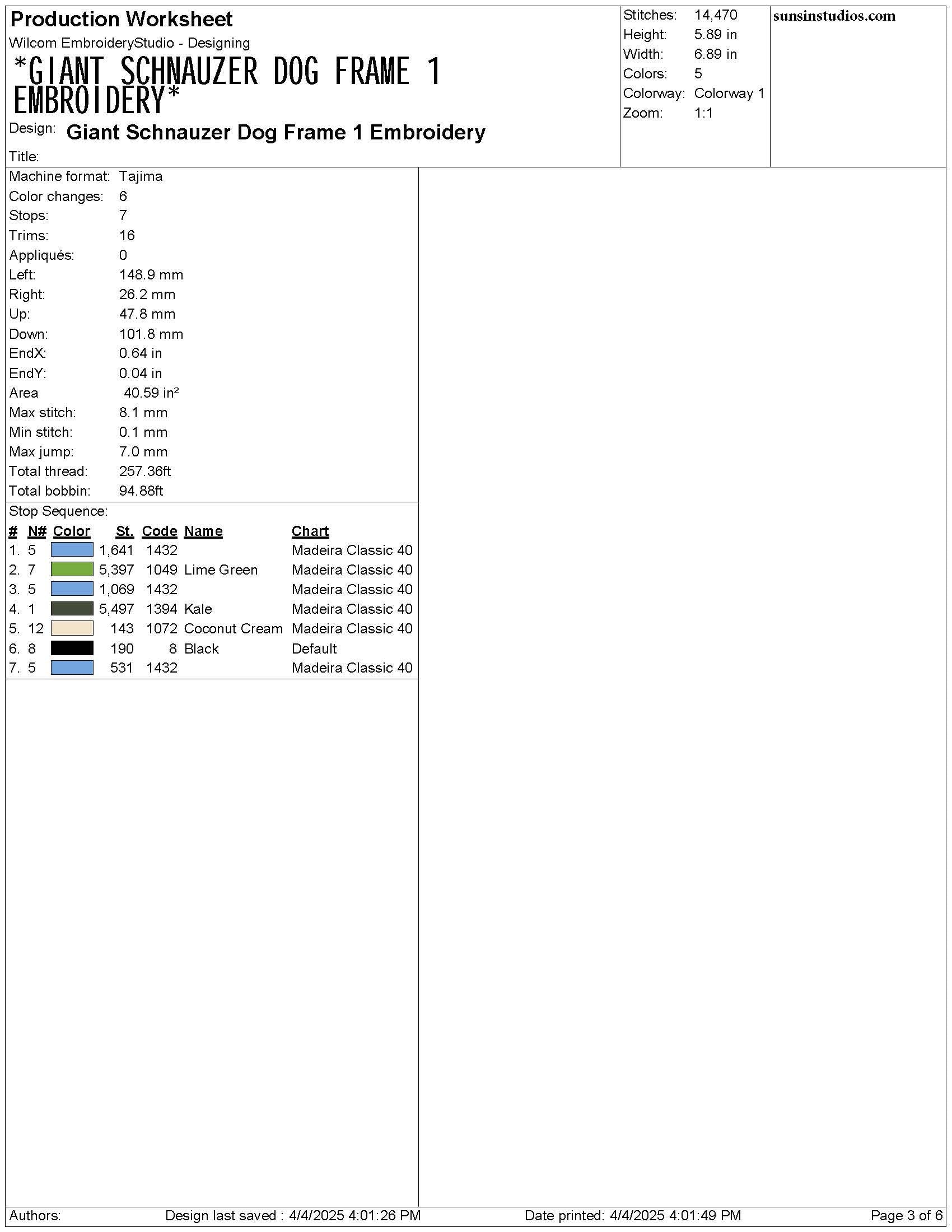 Schnauzer Laurel Embroidery Designs: Riesenschnauzer Dog Embroidery Frame (Digital Download)