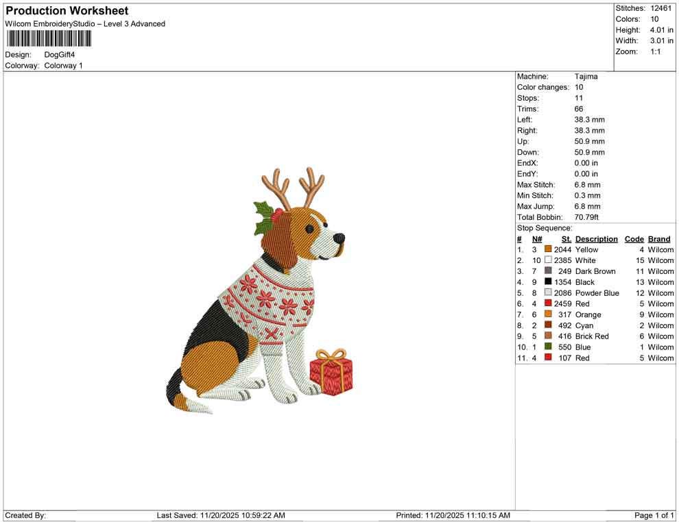 Beagle Embroidery Designs: Christmas Gift Embroidery Machine File Holiday Dog Embroidery Files (Digital Download)