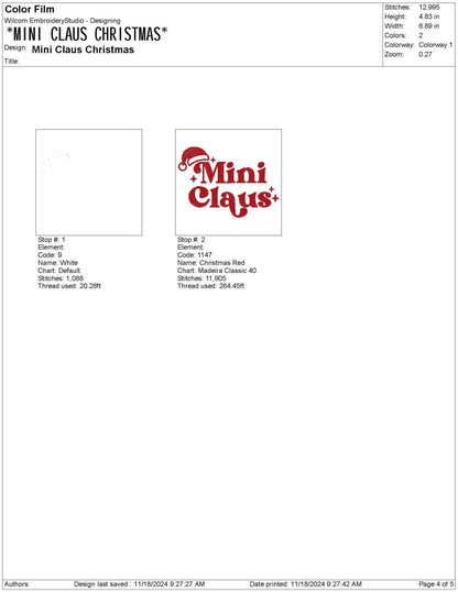 Christmas Embroidery Designs: Mama Claus Machine Embroidery Files Mother Daughter Embroidery Design