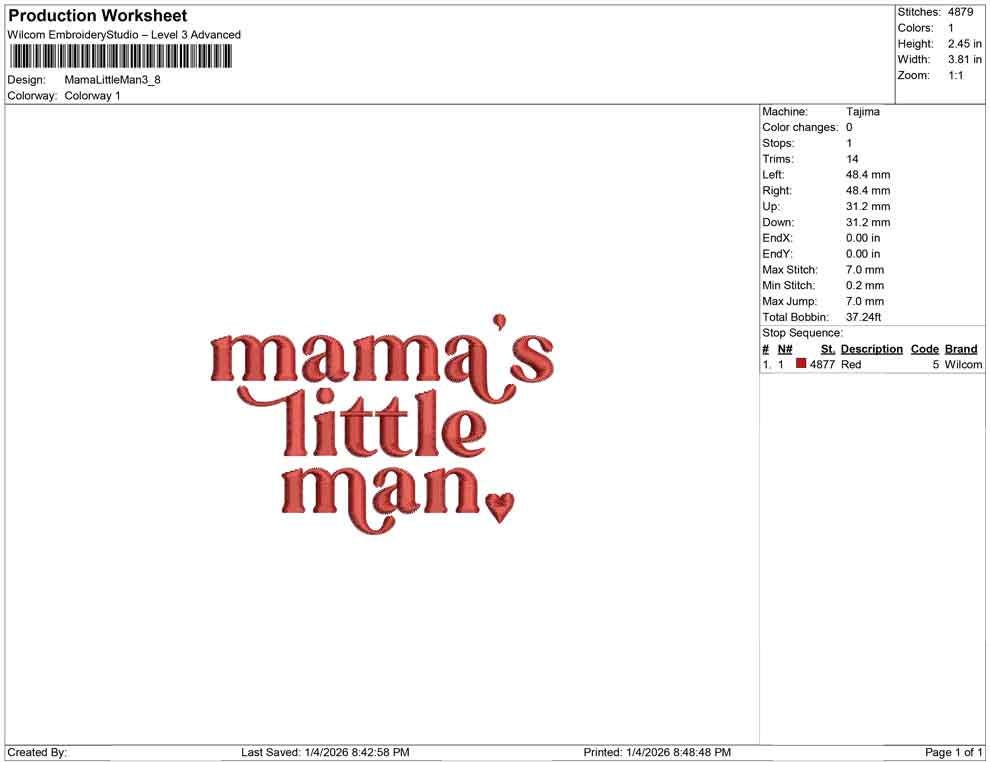 Family Valentine's Embroidery Design: Baby Boy Machine Embroidery File (Digital Download)