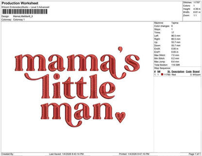 Family Valentine's Embroidery Design: Baby Boy Machine Embroidery File (Digital Download)