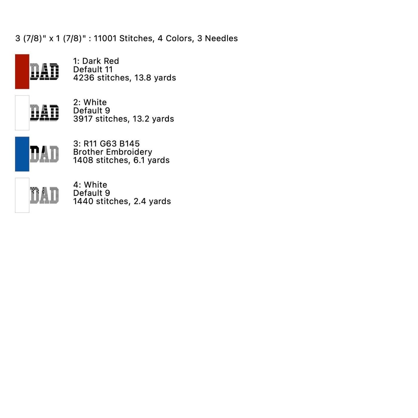 Father's Day Embroidery Designs: Patriot Dad Machine Embroidery File American Husband Embroidery Design (Digital Download)