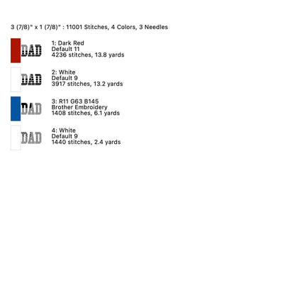 Father's Day Embroidery Designs: Patriot Dad Machine Embroidery File American Husband Embroidery Design (Digital Download)
