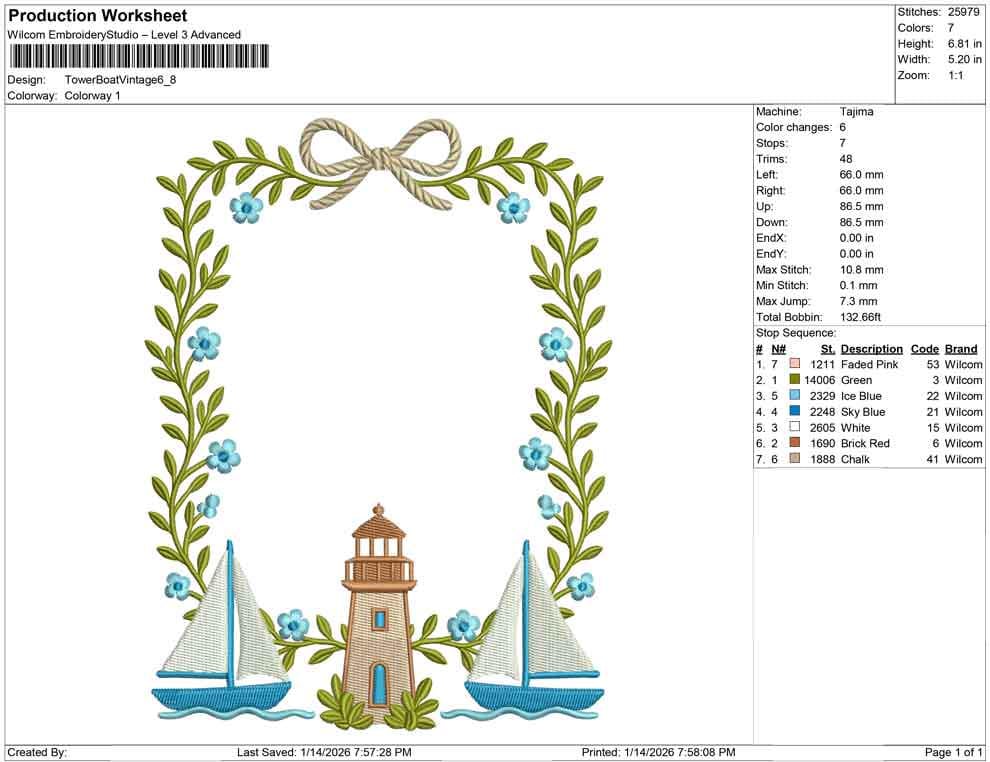Nautical Crest Frame Embroidery Design Baby Banner Wreath Crest Frame Embroidery File Newborn Birthday Frame DST Boat Crest Frame Embroidery