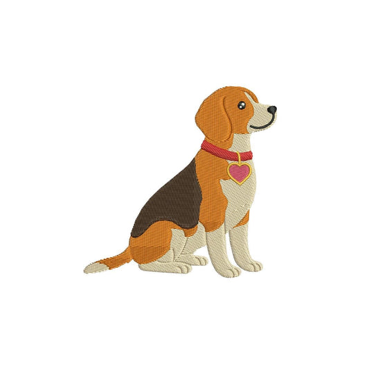 Beagle Dog Embroidery Designs: Valentine's Doggy Machine Embroidery File Beagle Dog Mini Embroidery Files (Digital Download)