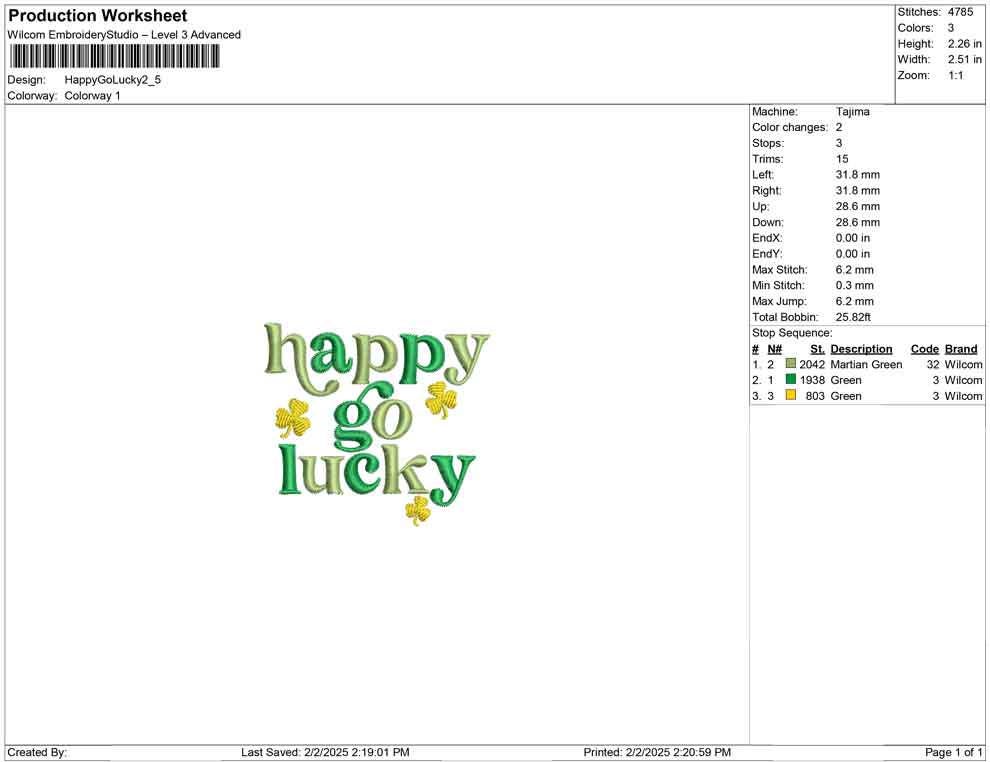 St. Patrick's Day Embroidery Design: Lucky Shamrock (Digital File)
