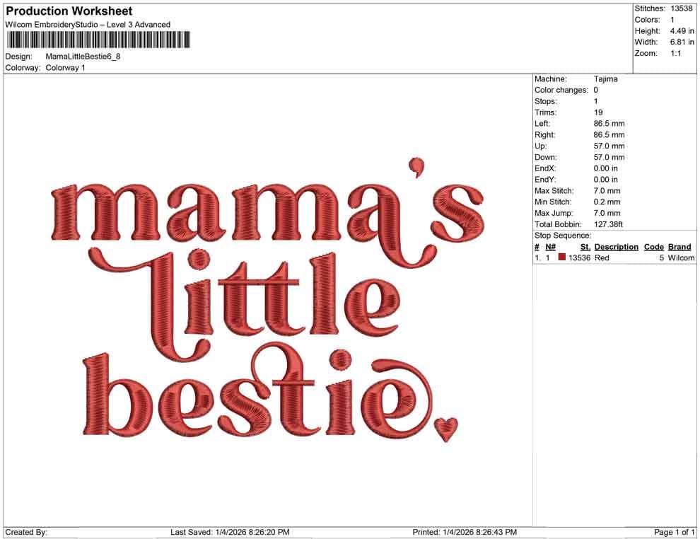 Family Valentine's Embroidery Design: Valentine's Bestie Machine Embroidery File (Digital Download)