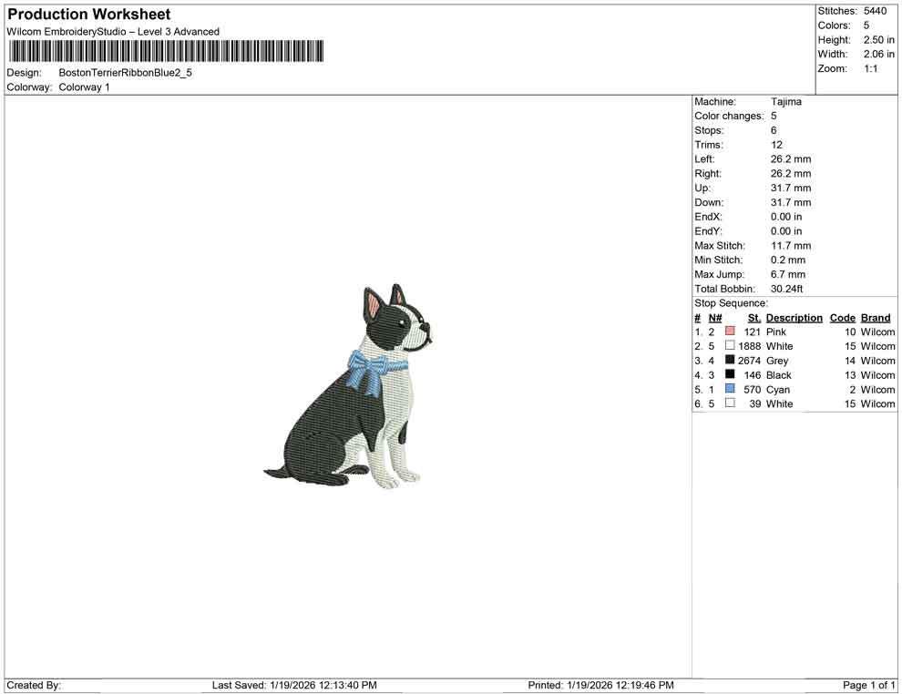French Bulldog Embroidery Designs: Dog with Blue Bow Embroidery File Bouledogue Français Embroidery Machine File (Digital Download)