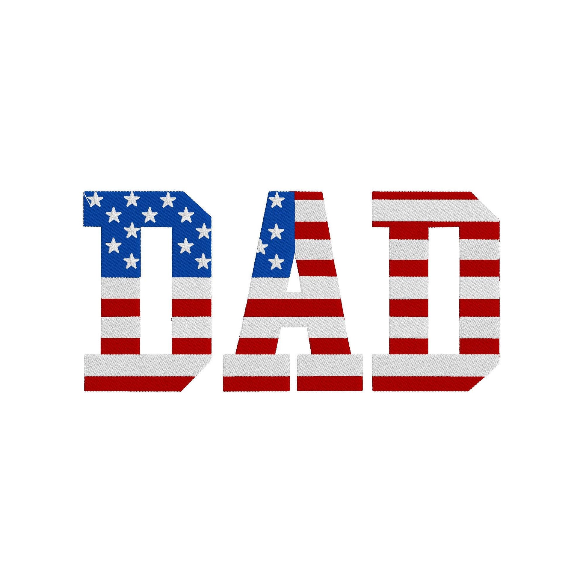 Father's Day Embroidery Designs: Patriot Dad Machine Embroidery File American Husband Embroidery Design (Digital Download)