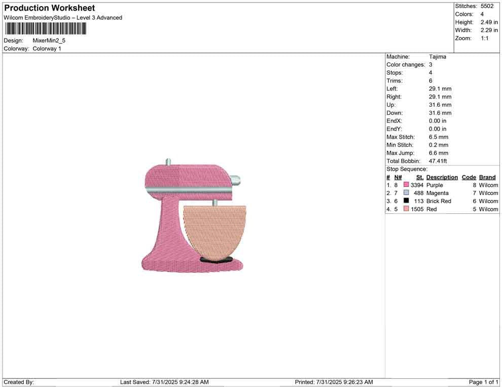 Cake Mixer Mini Embroidery Design: Kitchen Appliance Mini Machine Embroidery File Kitchenaid Mixer (Digital Download)