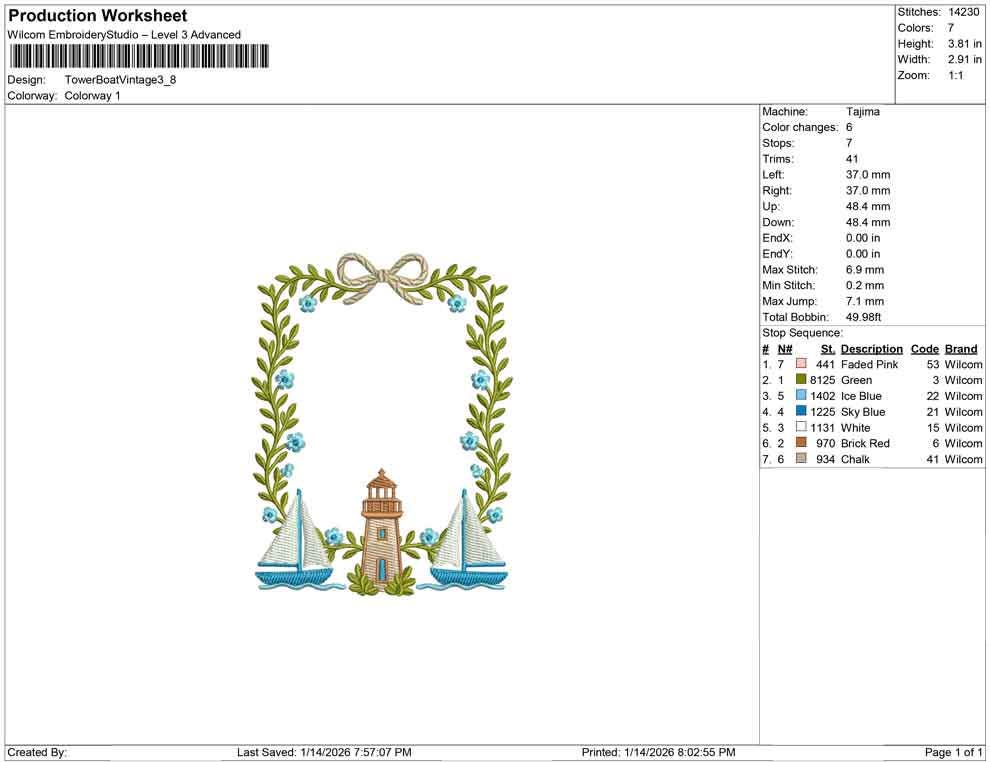 Baby Banner Embroidery Frame Designs: Boat and Lighthouse Wreath Embroidery File Crest Newborn Ship Frame (Digital Download)