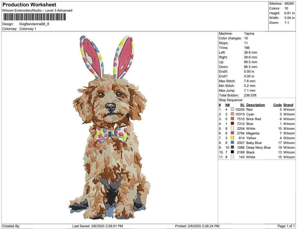 Easter Embroidery Designs: Goldendoodle Machine Embroidery File Golden Doodle Dog Embroidery Design (Digital Download)