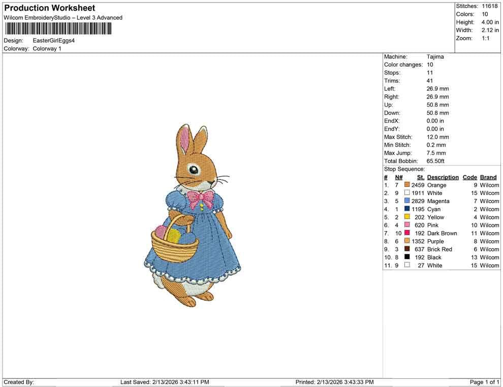 Easter Embroidery Designs: Girl Rabbit PES Nursery Baby Banner Machine Embroidery File Easter Embroidery File (Digital Download)