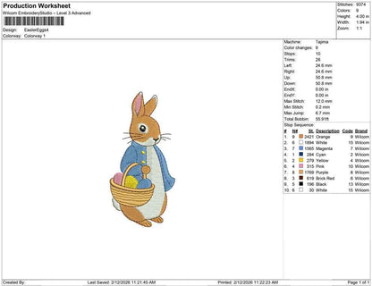 Easter Bunny Embroidery Designs: Boy Rabbit PES Nursery Baby Banner Machine Embroidery File Easter Embroidery File (Digital Download)
