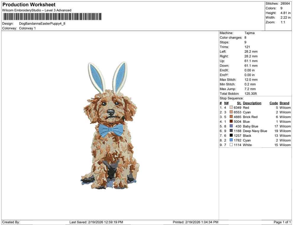 Goldendoodle Dog Embroidery Design: Easter Puppy Machine Embroidery File Goldendoodle Dog Embroidery File (Digital Download) PES, DST, JEF+