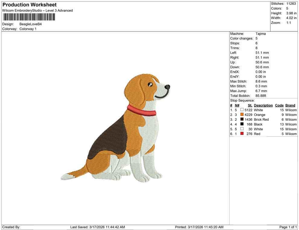 Beagle Dog Embroidery Designs: Dog with Collar Machine Embroidery File Beagle Dog Mini Embroidery Files (Digital Download)