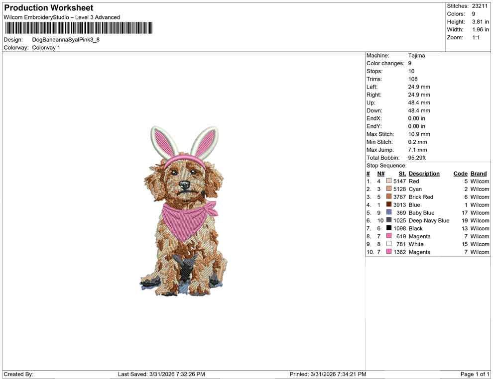 Easter Goldendoodle Embroidery Designs: Girl Dog PES Nursery Baby Banner Machine Embroidery File Easter Embroidery File (Digital Download)