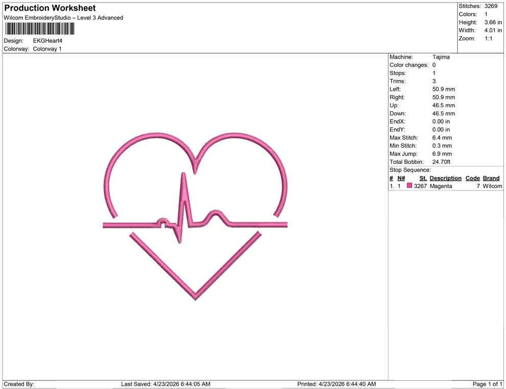 Heart Embroidery Designs: First Responder Machine Embroidery Files EKG For Medical Nurse Doctor Embroidery File Echocardiogram Design