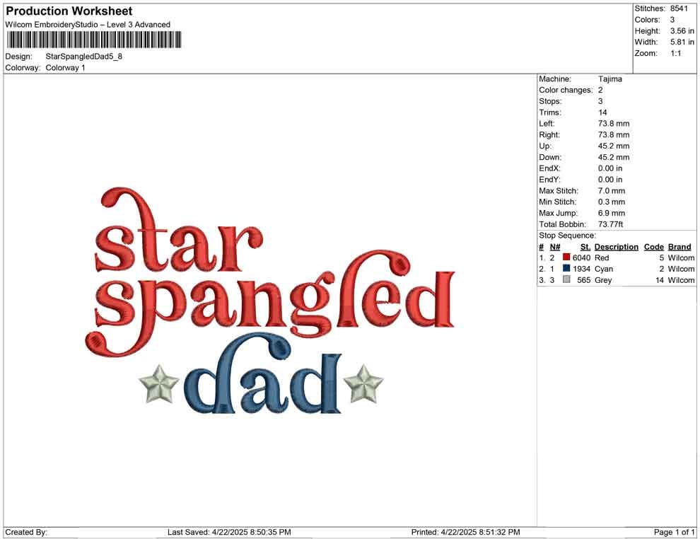 Dad Embroidery Designs: 4th of July, Father's Day Machine Embroidery File (Digital Download) PES DST EXP+