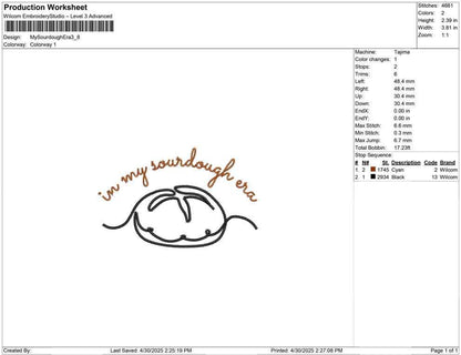 Sourdough Era Embroidery Designs: Cottagecore Embroidery Machine File Bread Baker Embroidery Design (PES DST EXP) Digital Download