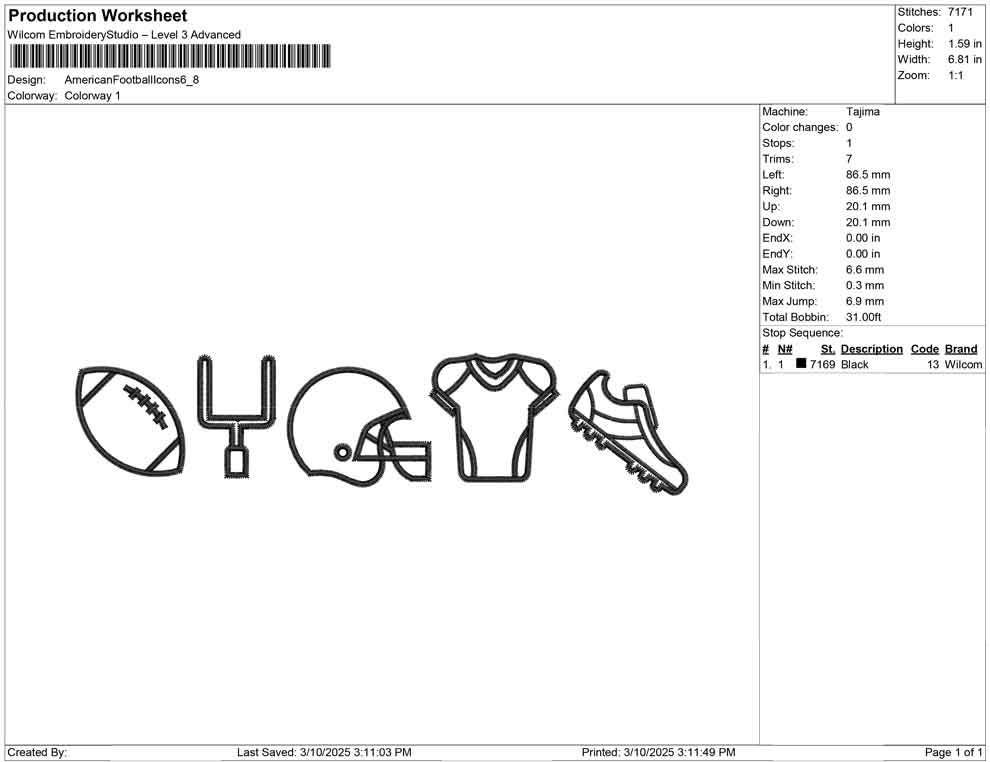 Football Embroidery Designs: Sports Icons Machine Embroidery File Goal Post Helmet Jersey Cleat (PES DST JEF+) Game Day Digital Download