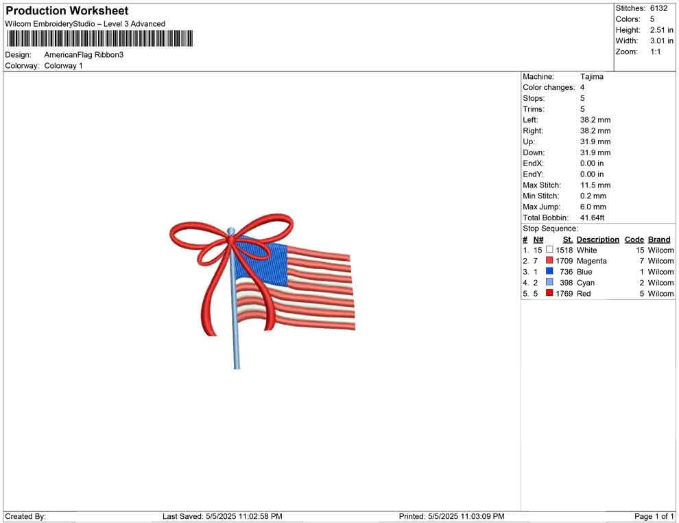 USA 250th Embroidery Designs: Patriotic Ribbon Flag Embroidery Files USA 4th July Machine Embroidery File (Digital Download)