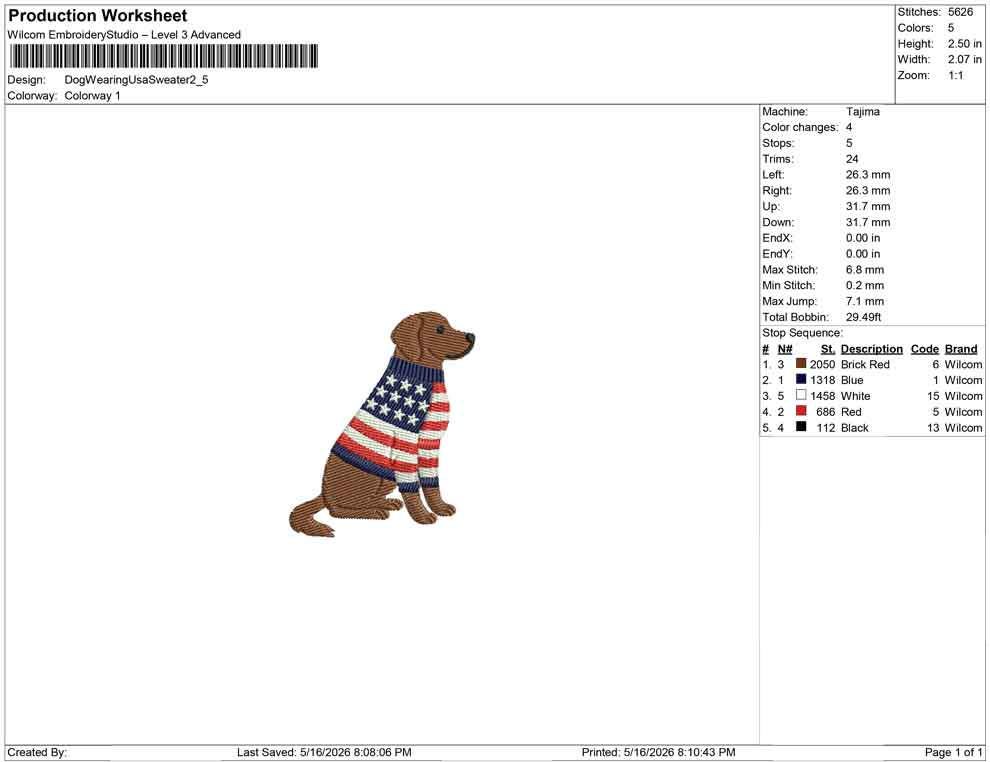 Labrador Retriever Embroidery Designs: American Flag Sweater Dog Machine Embroidery File 4th of July Embroidery File (DST, JEF, PES+)